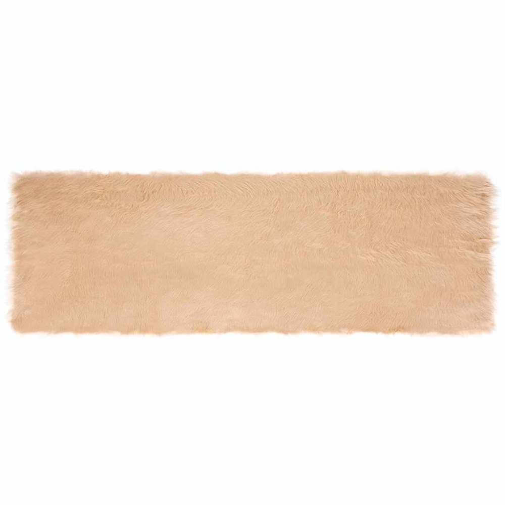 vidaXL Fusk Skinnmatta Tafalla Beige 80 x 250 cm Polyester