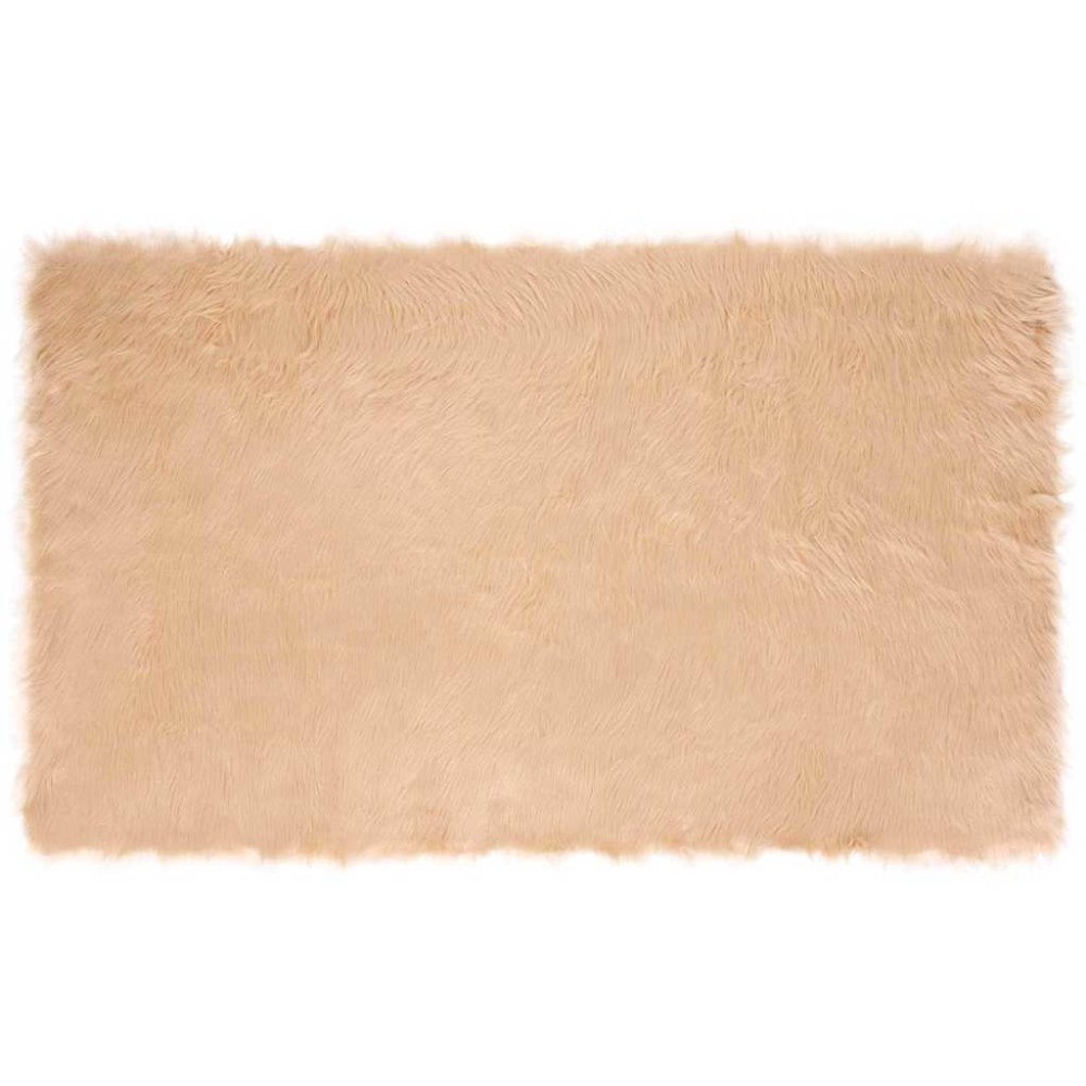 vidaXL Fusk Skinnmatta Tafalla Beige 100 x 200 cm Polyester
