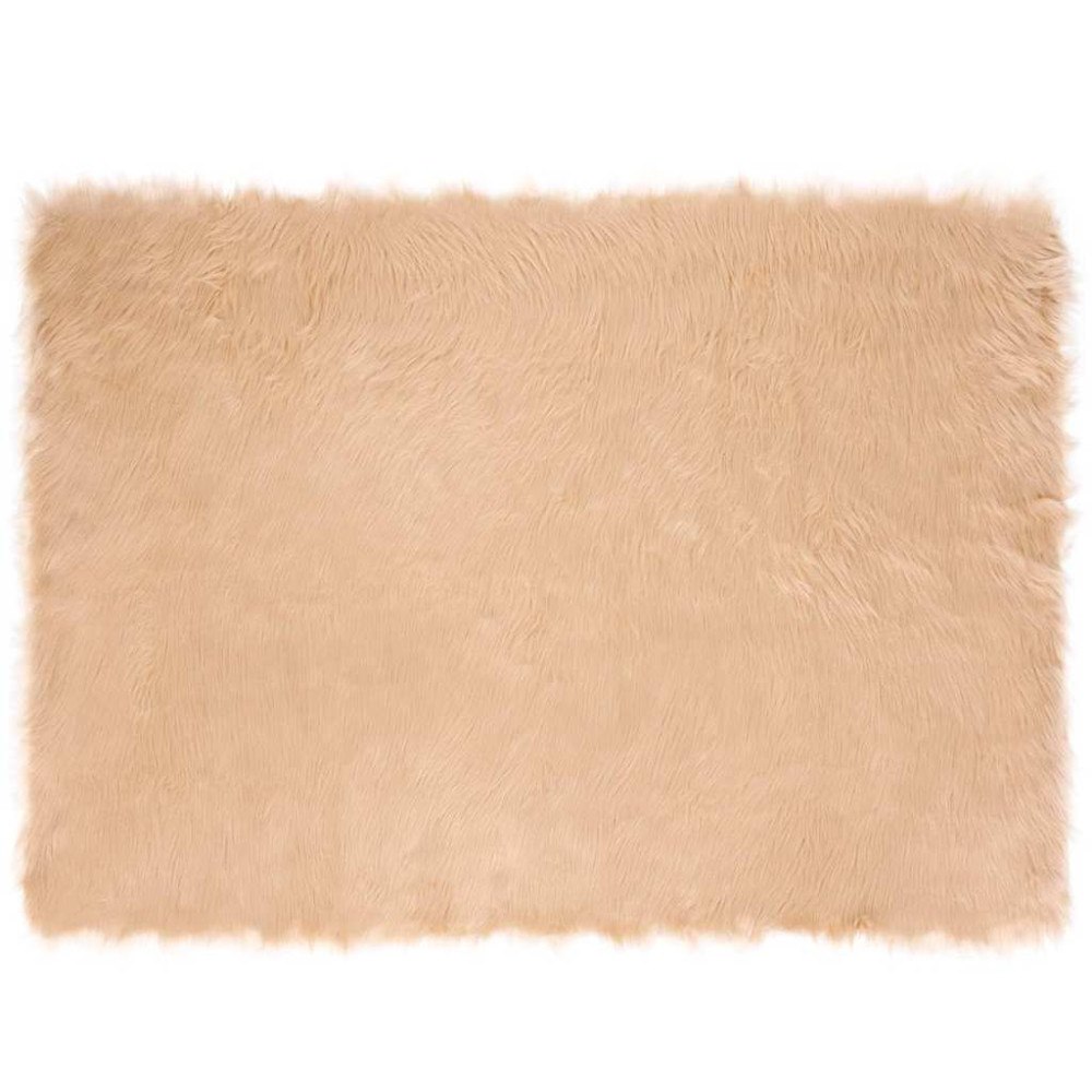 vidaXL Fusk Skinnmatta Tafalla Beige 120 x 170 cm Polyester