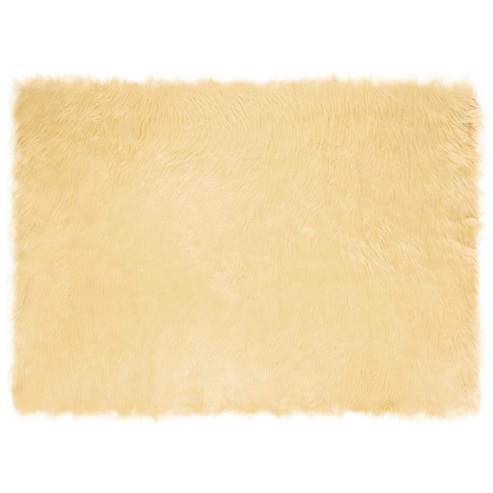 vidaXL Fusk Skinnmatta Tafalla Kräm 140 x 200 cm Polyester