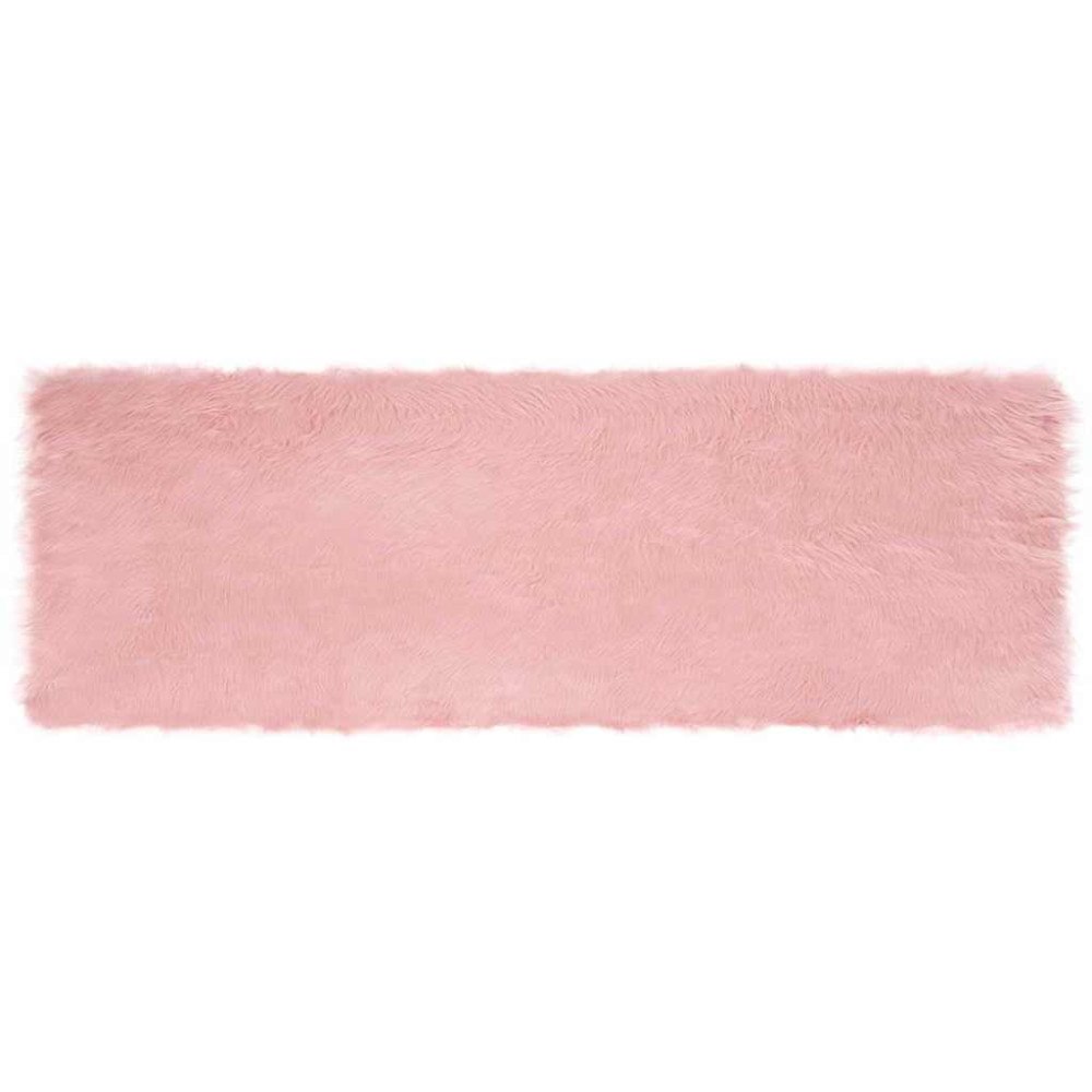 vidaXL Fusk Skinnmatta Tafalla Rosa 80 x 250 cm Polyester