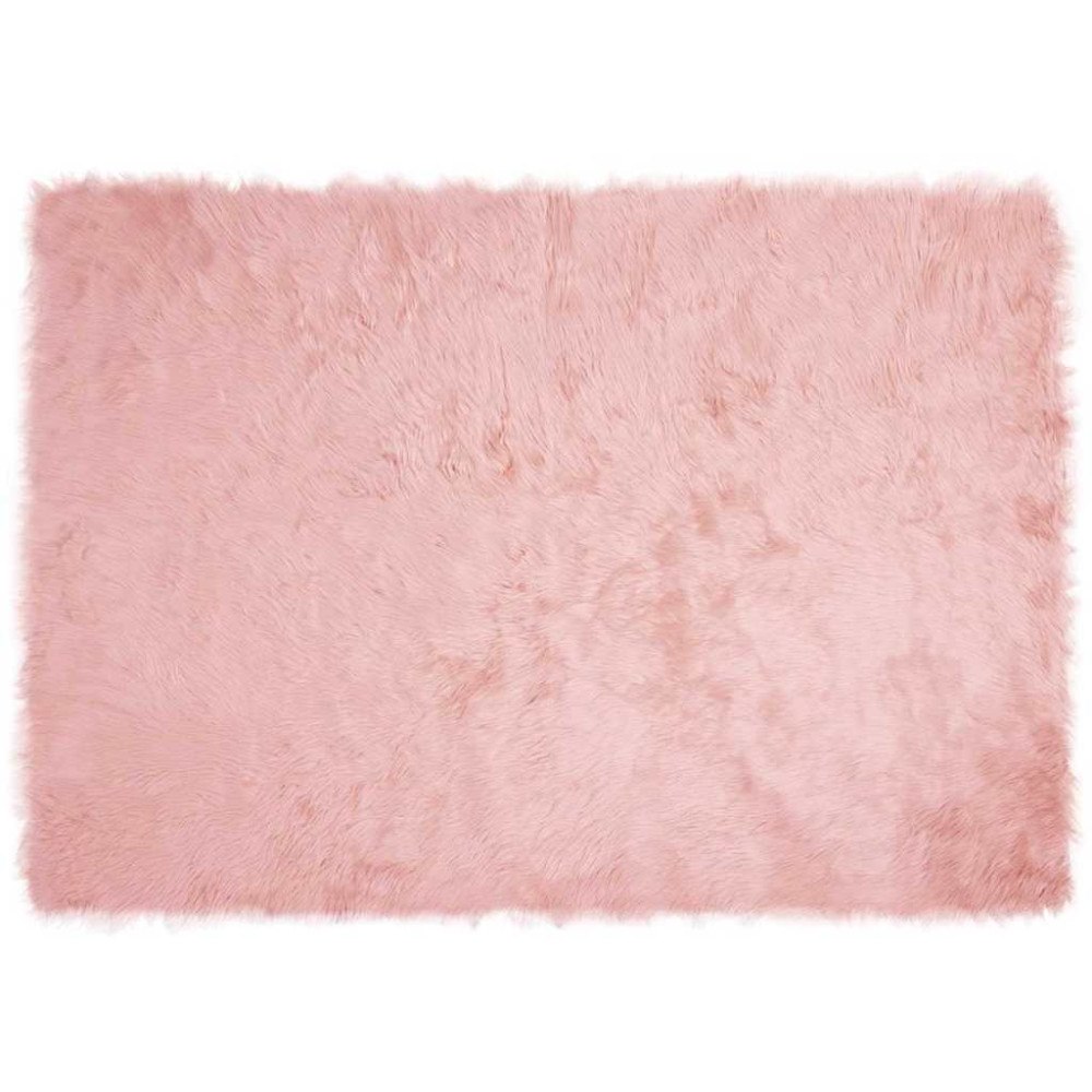 vidaXL Fusk Skinnmatta Tafalla Rosa 140 x 200 cm Polyester