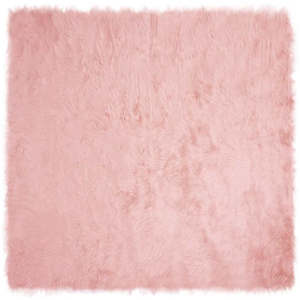 vidaXL Fusk Skinnmatta Tafalla Rosa 160 x 160 cm Polyester