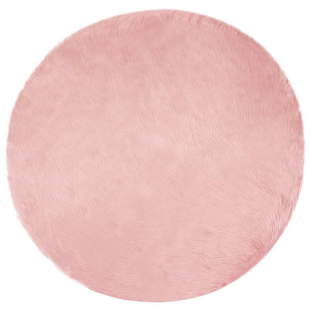 vidaXL Fusk Skinnmatta Tafalla Rosa Ø 120 cm Polyester
