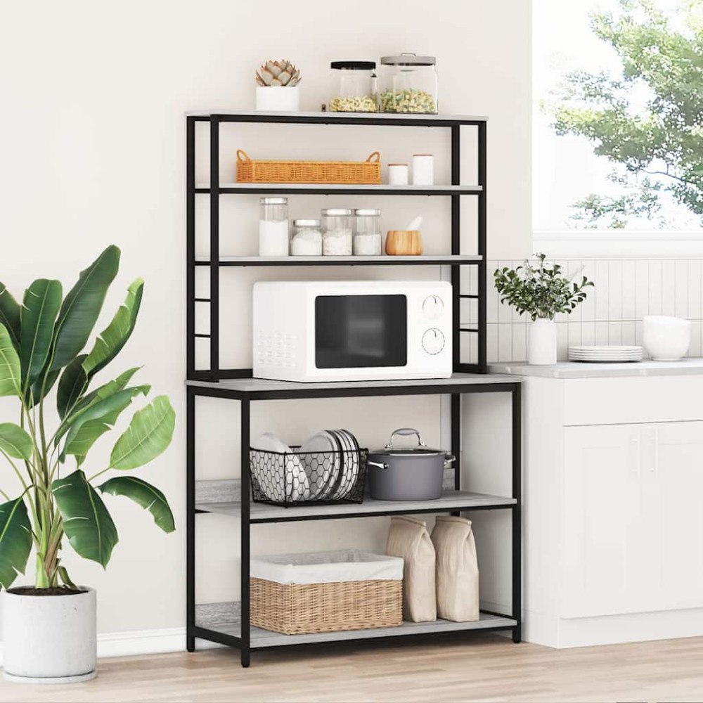 vidaXL Köks hylla Grå Sonoma 100 x 40 x 168 cm Konstruerat trä