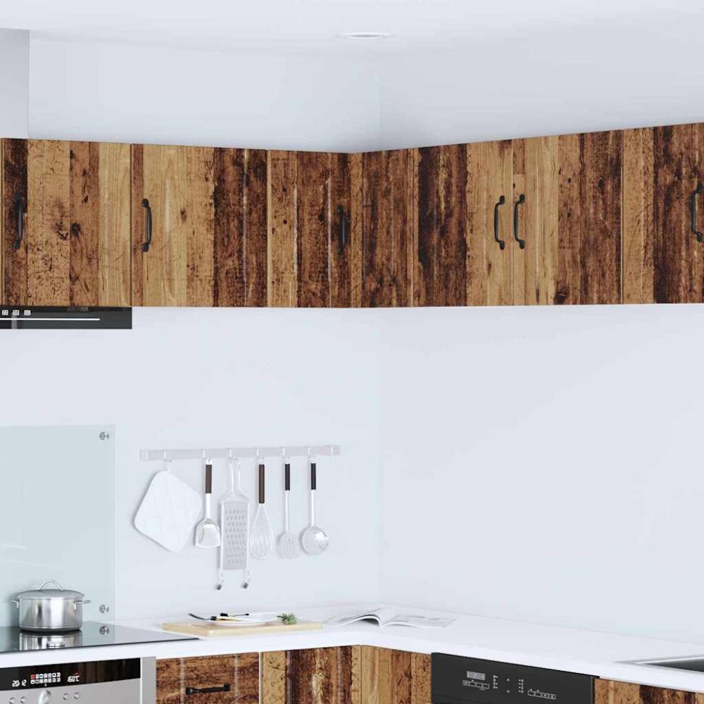 vidaXL Köksskåp med hylla Gammalt trä 57 x 57 x 40 cm Konstruerat trä