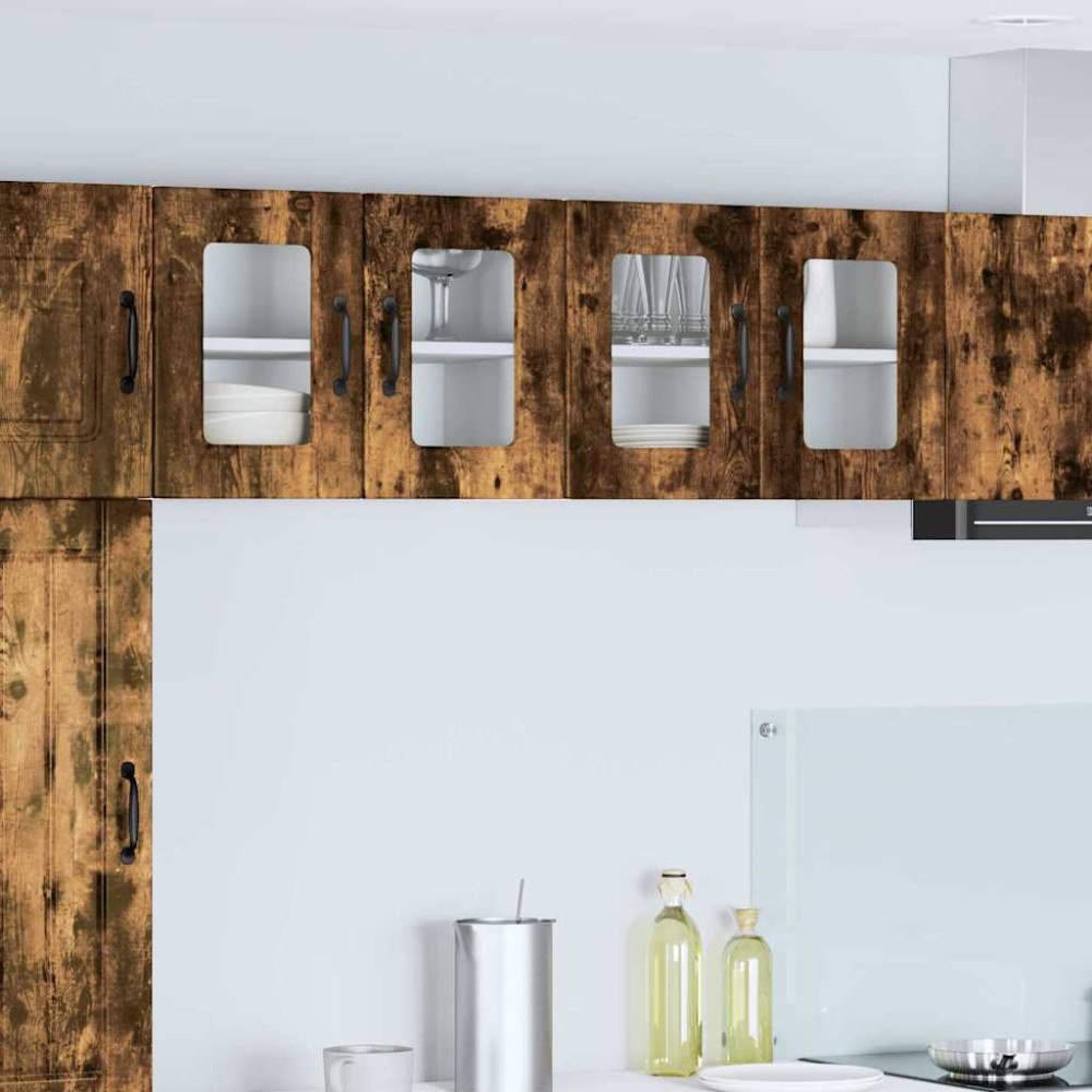 vidaXL Köksskåp med hylla Rökt ek 60 x 31 x 40 cm Konstruerat trä