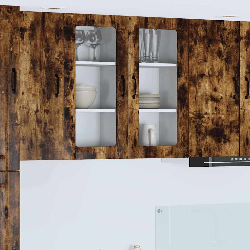 vidaXL Köksskåp med hylla Rökt ek 40 x 31 x 80 cm Konstruerat trä