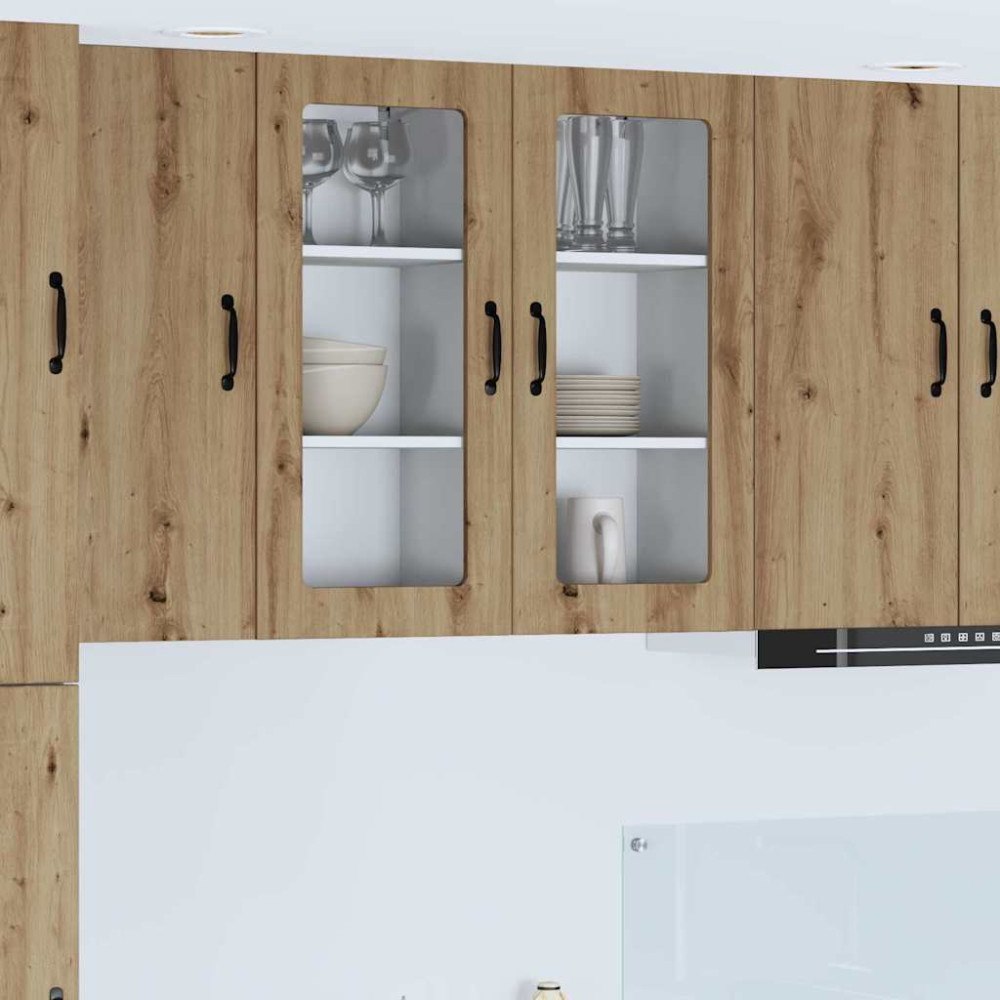 vidaXL Köksskåp 2 pcs Artisan Ek 40 x 31 x 80 cm Konstruerat trä