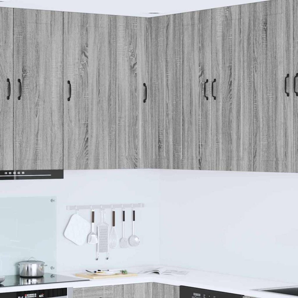 vidaXL Väggskåp för kök Grå Sonoma 57 x 57 x 100 cm Konstruerat trä