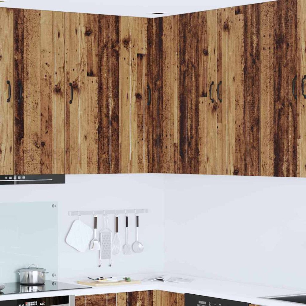 vidaXL Köksskåp med hylla Gammalt trä 57 x 57 x 100 cm Konstruerat trä