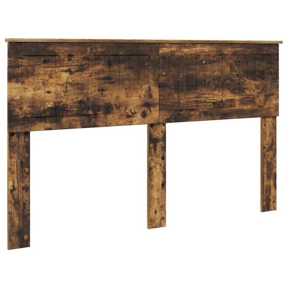 vidaXL Huvudgavel med huvudgavel Rökt ek 150 cm Konstruerat trä