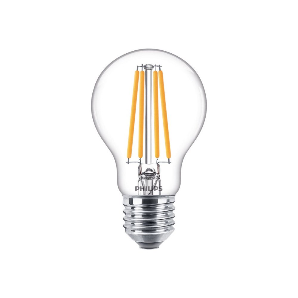 Philips Philips - LED-glödlampa med filament - form: A60 - klar finish - E27 - 10.5 W - varmt vitt ljus - 2700 K