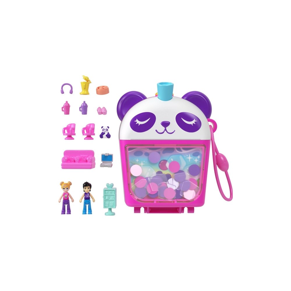 MATTEL Mattel Polly Pocket Panda Bubble Tea Box med 2 minifigurer o...