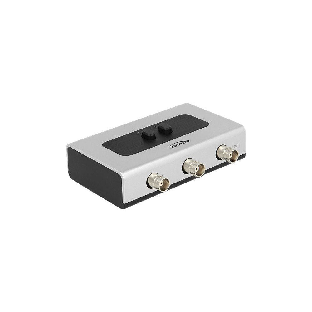 DeLOCK Delock Switch BNC 2 port manual bidirectional - omkopplare för video - 2 portar