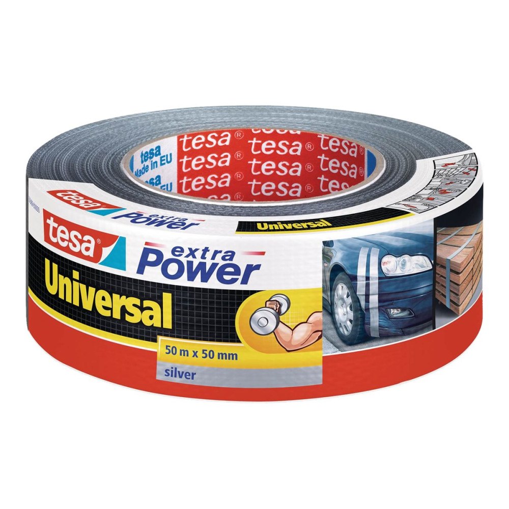 Beiersdorf Tesa extra Power Universal vävtejp - 50 mm x 50 m - grå