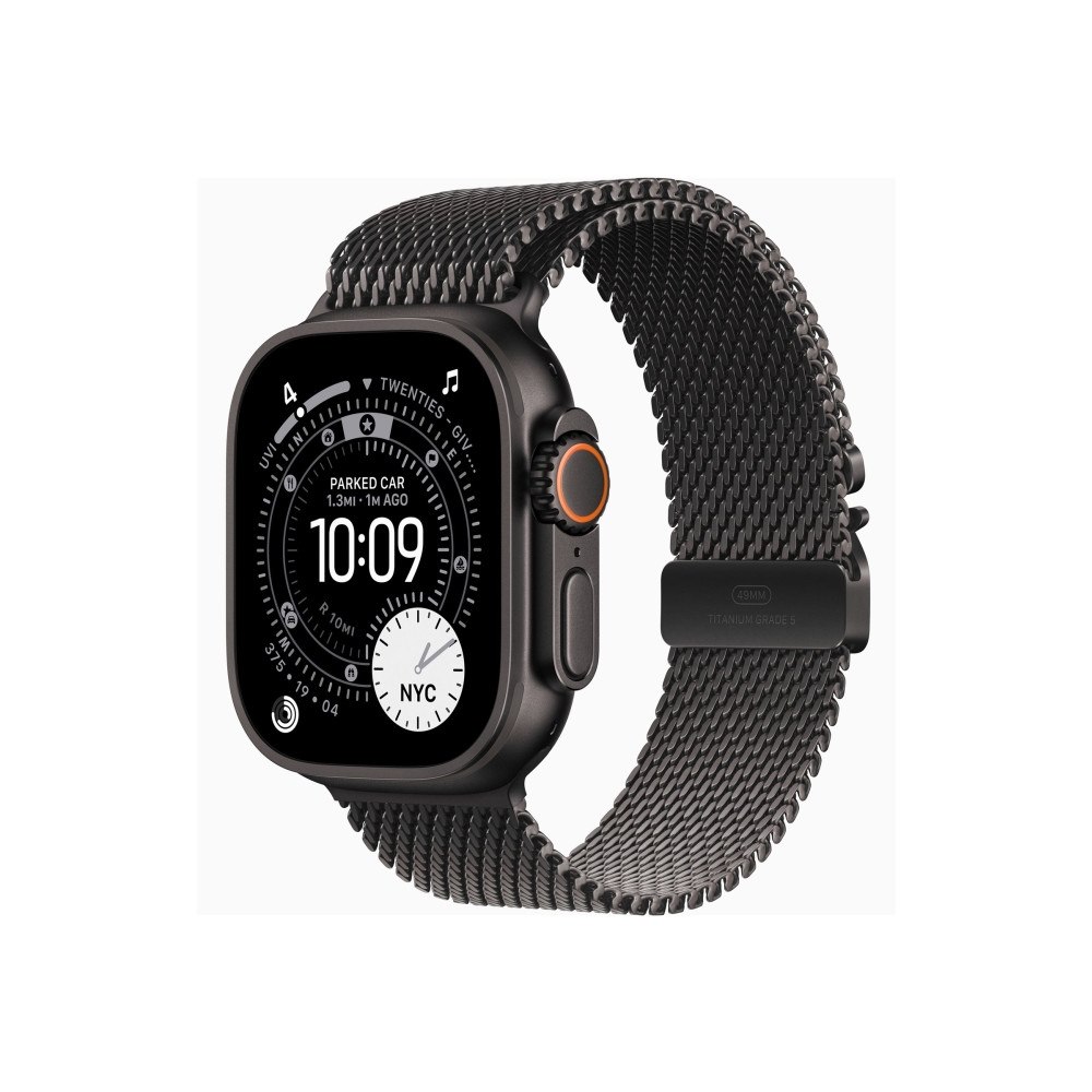 Apple Apple Watch Ultra 3 - svart titan - Ja smart klocka med milanesisk loop - svart - 64 GB