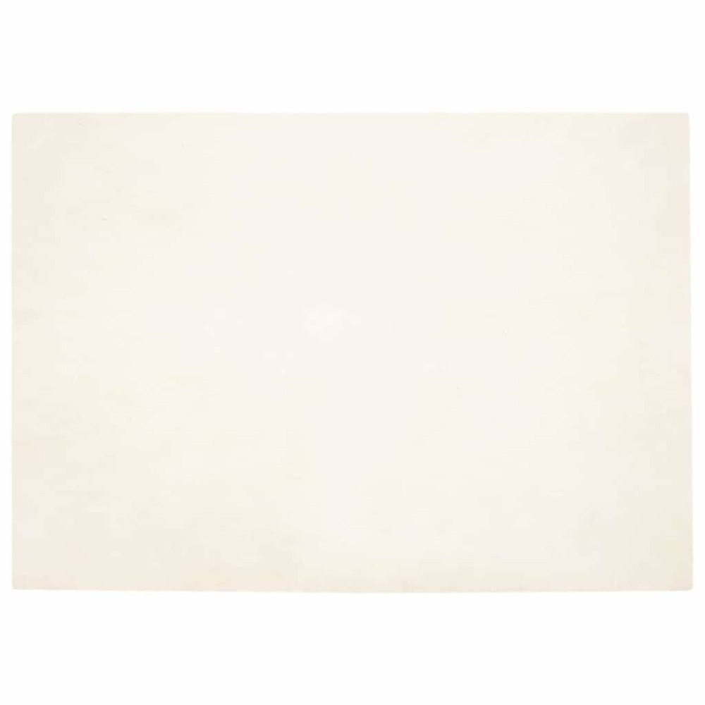 vidaXL Fusk-kaninpälsmatta Olite Vit 140 x 200 cm Polyester