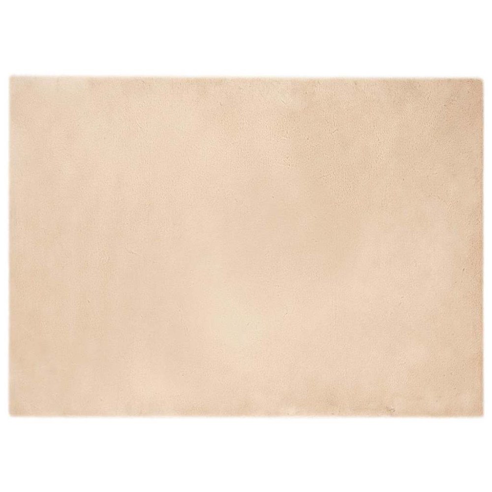 vidaXL Fusk-kaninpälsmatta Beige 200 x 280 cm Polyester