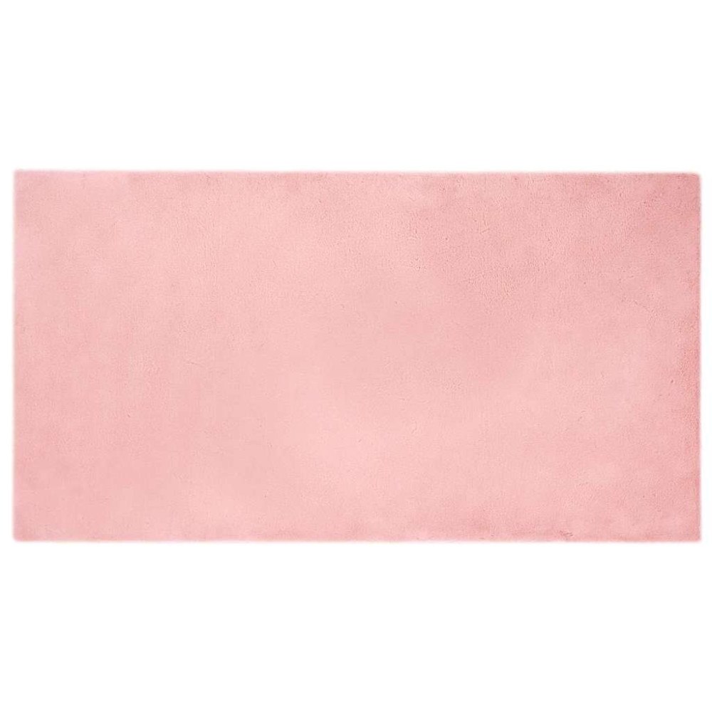 vidaXL Fusk-kaninpälsmatta Olite Rosa 80 x 150 cm Polyester