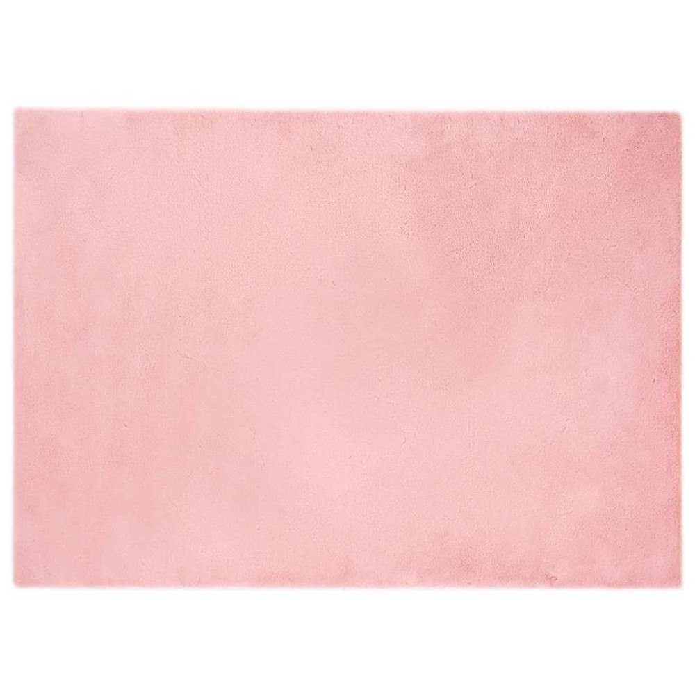 vidaXL Fusk-kaninpälsmatta Olite Rosa 240 x 340 cm Polyester