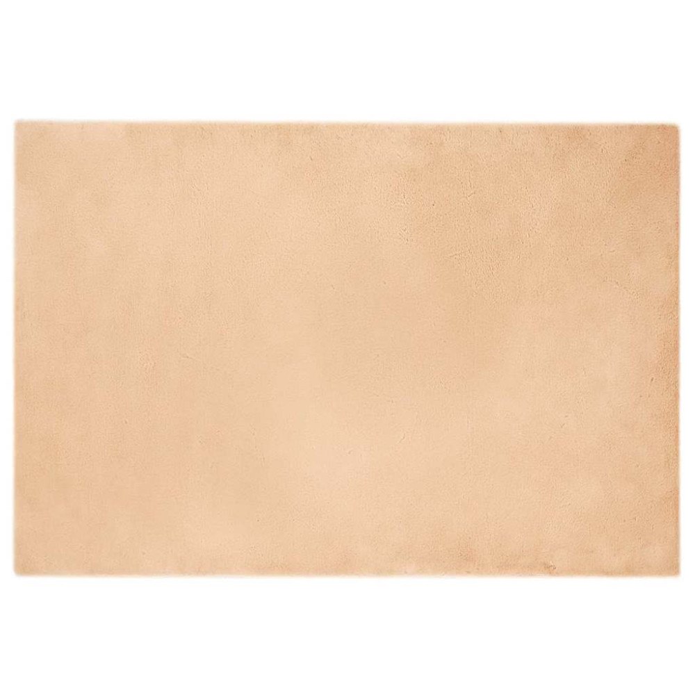 vidaXL Fusk-kaninpälsmatta Taupe 120 x 170 cm Polyester