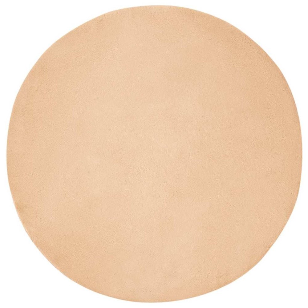 vidaXL Fusk-kaninpälsmatta Olite Taupe Ø 200 cm Polyester