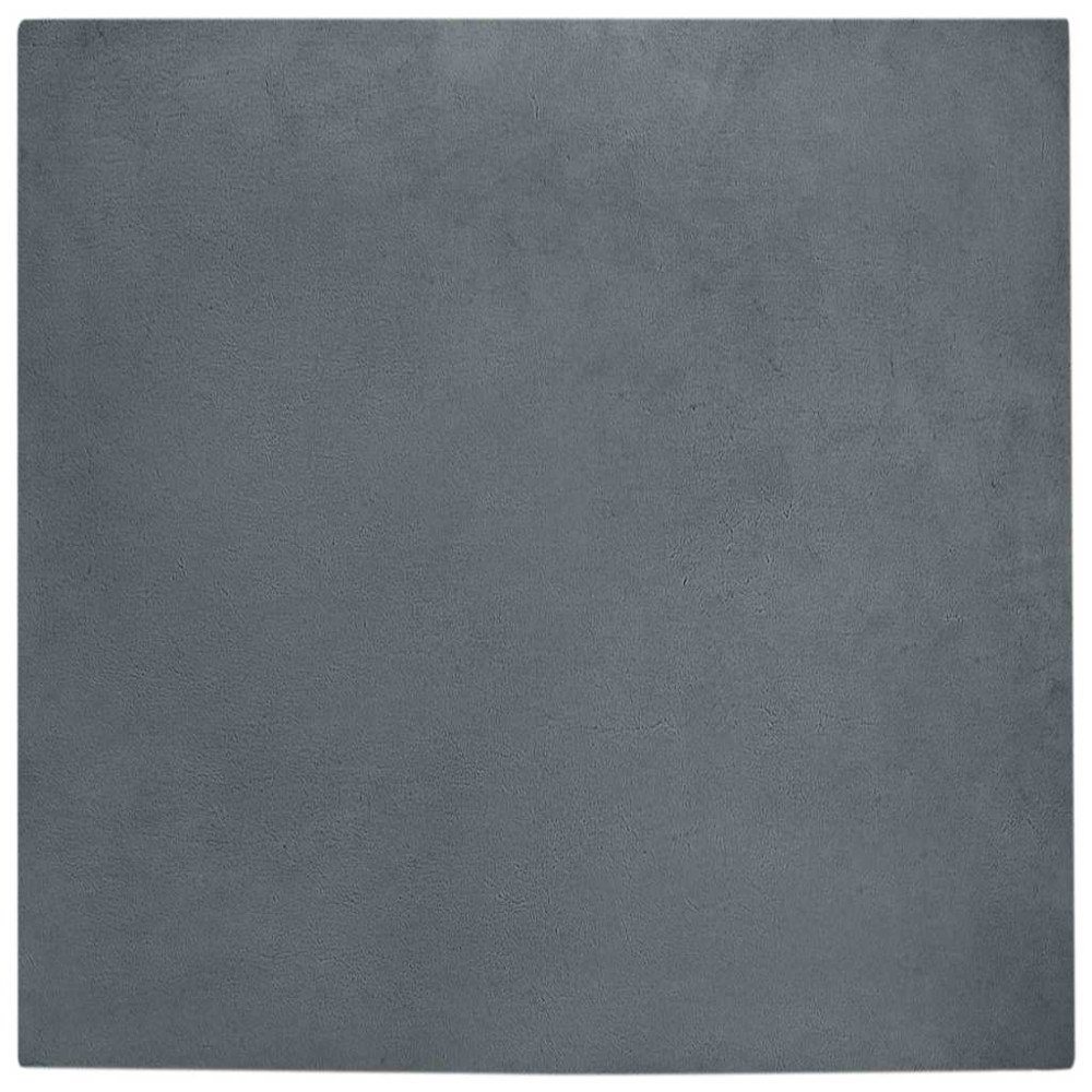 vidaXL Fusk-kaninpälsmatta Antracit 120 x 120 cm Polyester