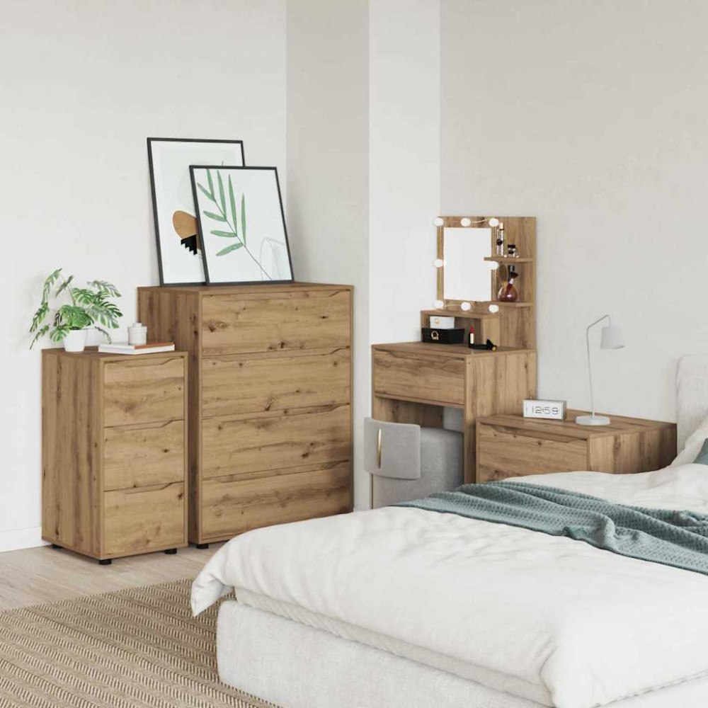 vidaXL Förvaringsskåp Artisan Ek 40 x 48 x 81 cm Konstruerat trä