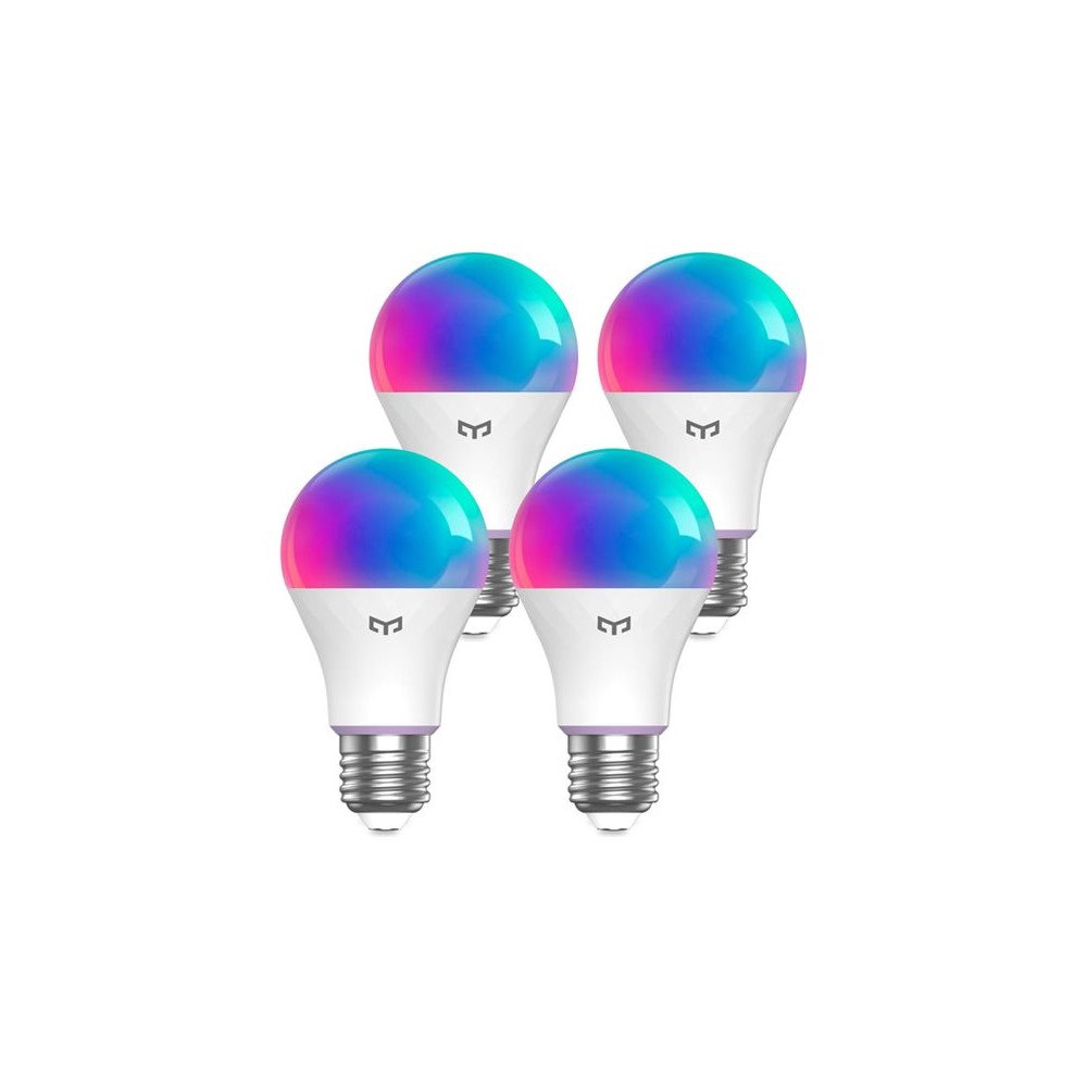Yeelight Yeelight - LED-glödlampa - E27 - 8 W - 16 miljoner färger - 2700-6500 K (paket om 4)