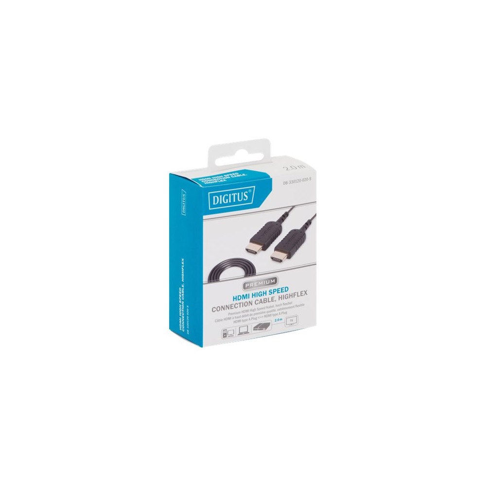 Digitus DIGITUS HDMI High Speed Connection Cable - HDMI-kabel med Ethernet - 2 m