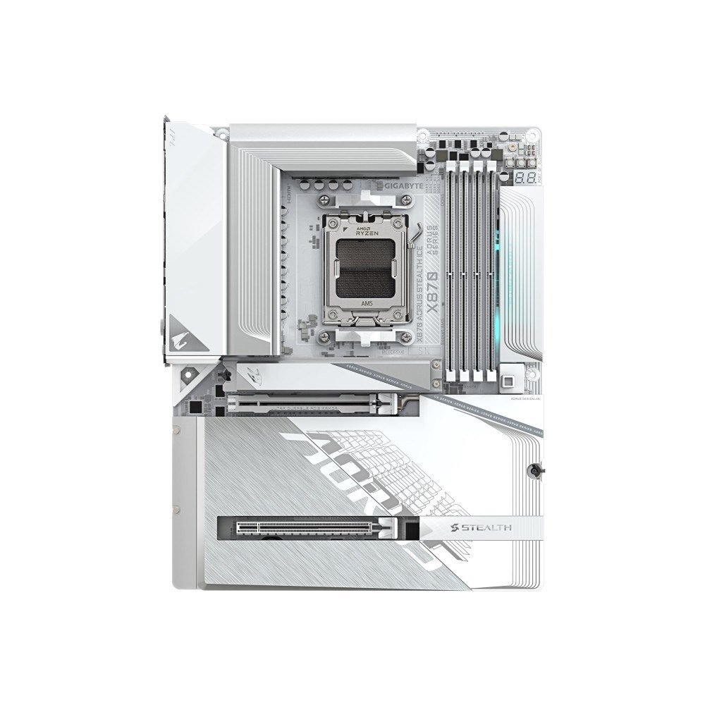 Gigabyte Technology AORUS X870 STEALTH ICE - moderkort - ATX - Socket AM5 - AMD X870