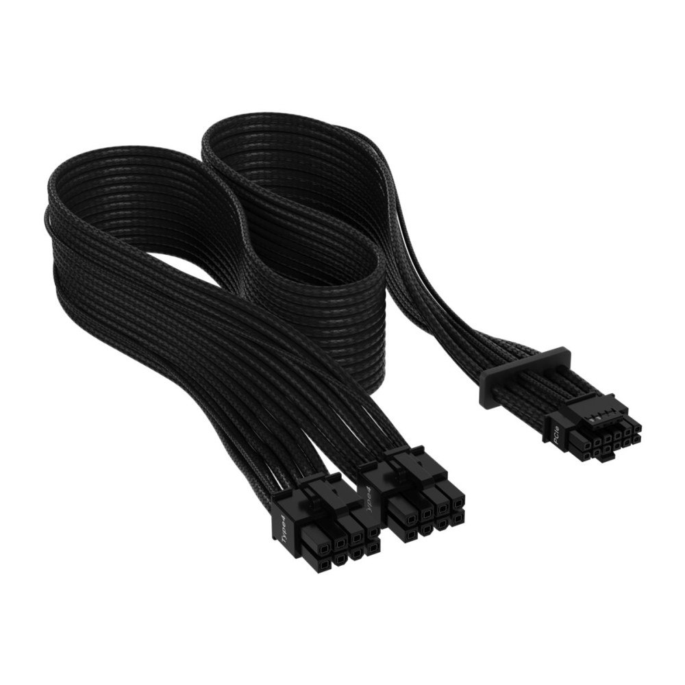 Corsair Microsystems CORSAIR Premium individually sleeved (Type 4, Generation 5) - strömkabel - 12VHPWR till 8-stifts PCIe-ström