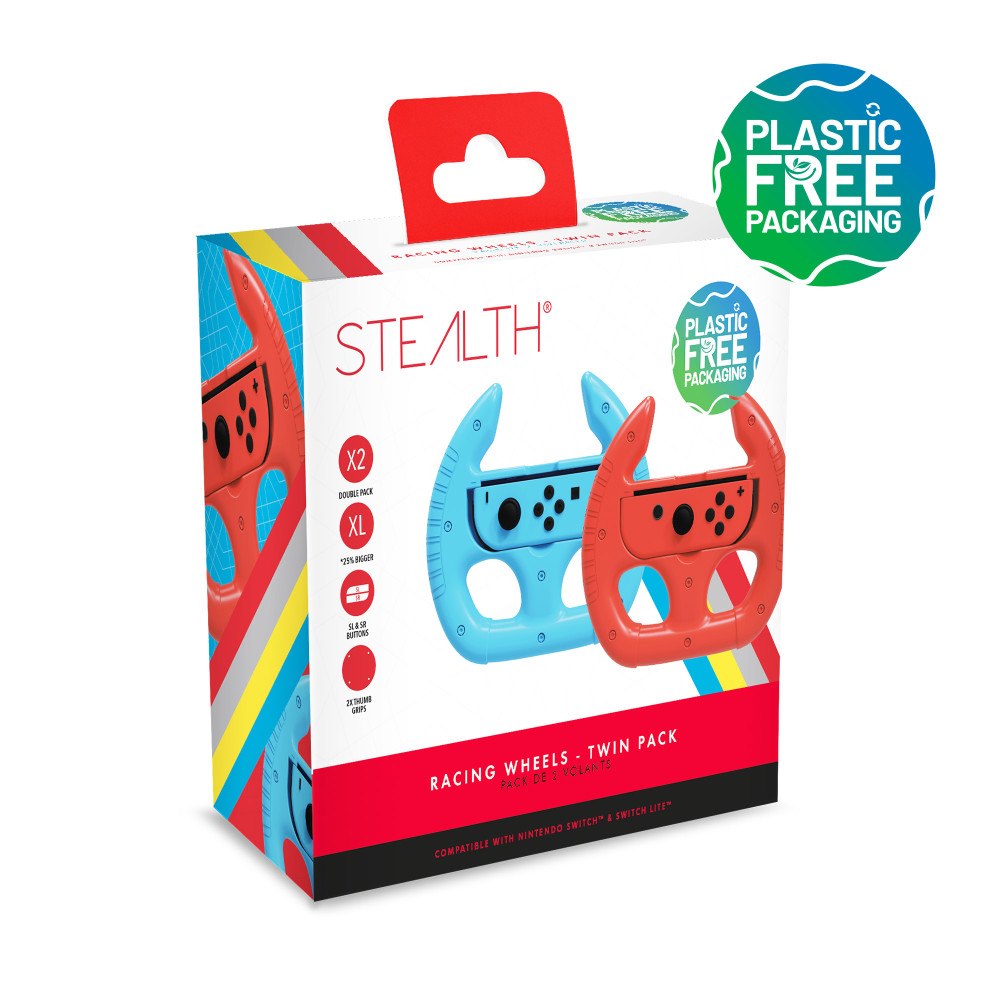 Stealth Stealth Joy-Con Racing Wheels for Nintendo Switch - Twin Pack - Blue/Red