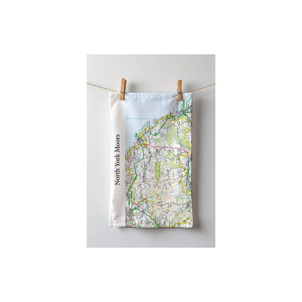 The Sugar Shed OS Map Tea-towel - North York Moors National Park