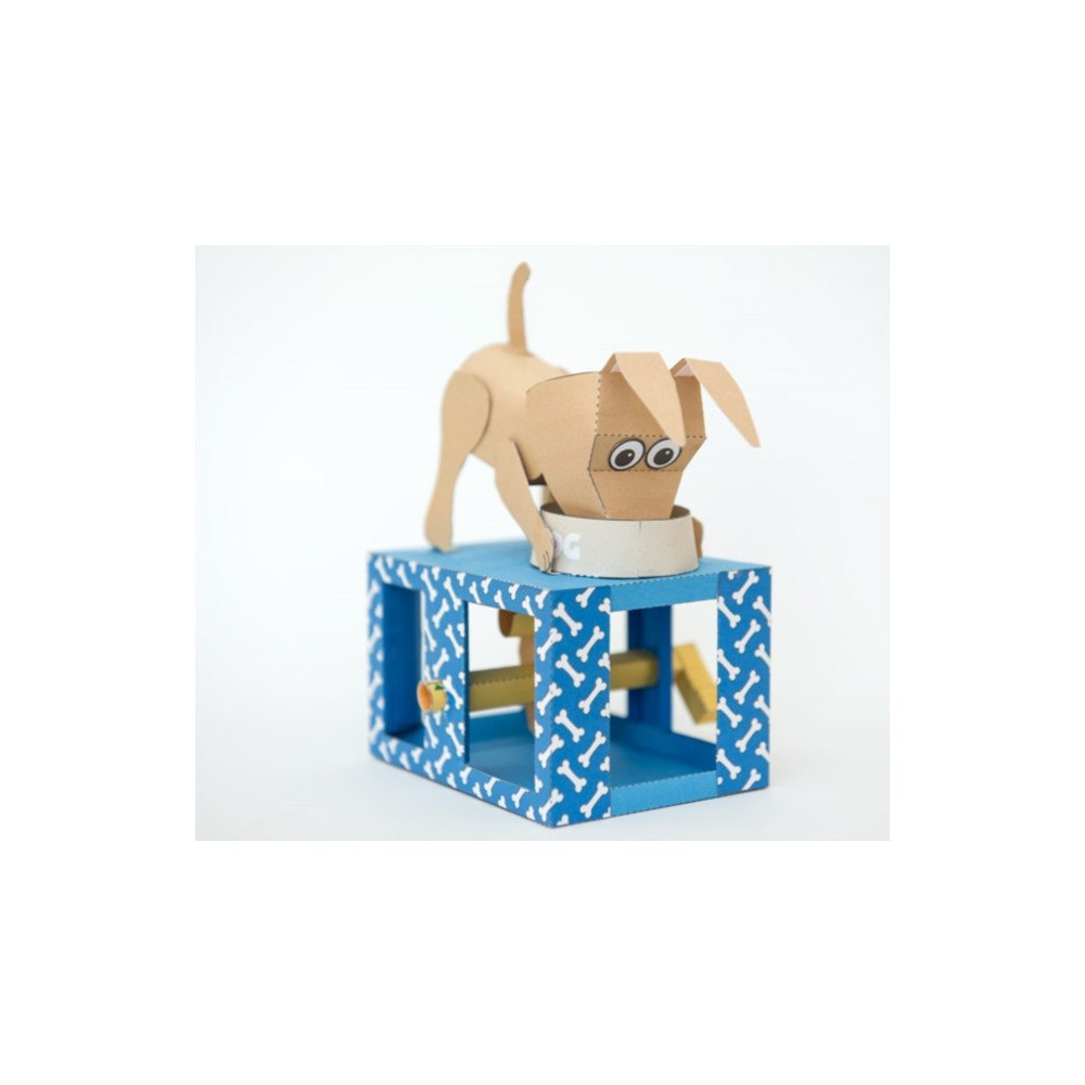 GO ON MAKE ME Dogs Dinner -Rob Ives Paper Animation Kit