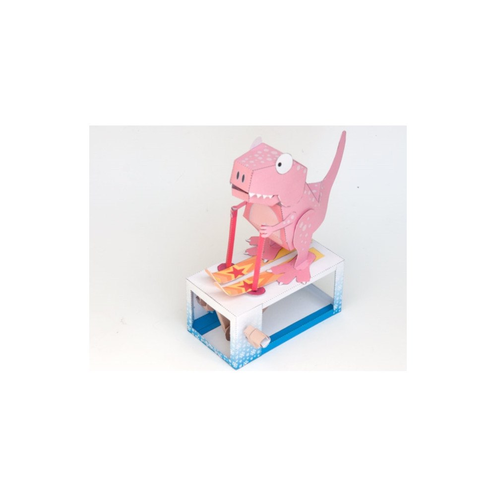 GO ON MAKE ME Ski Rex -Rob Ives Paper Animation Kit