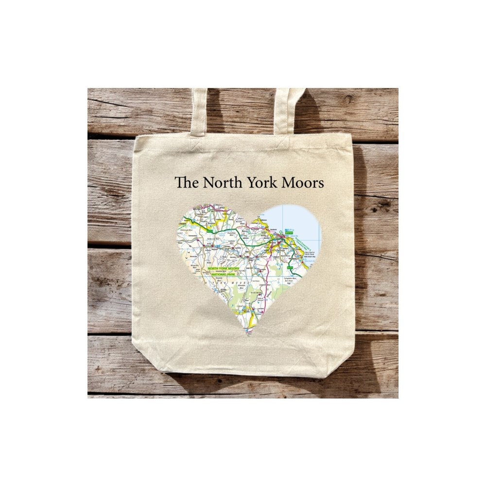 The Sugar Shed OS Map Premium Canvas Tote Bag - North York Moors National Park