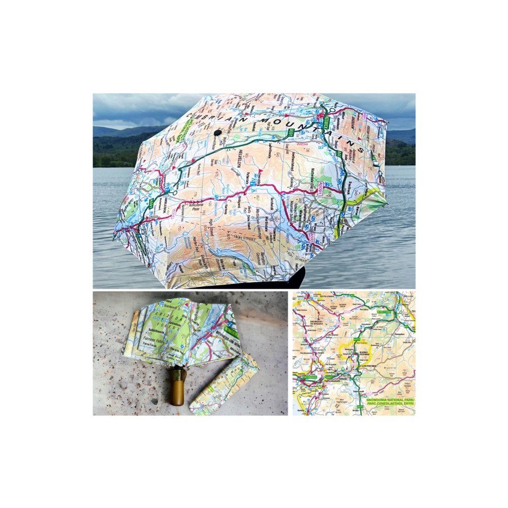The Sugar Shed OS Map Premium Umbrella - Snowdonia National Park