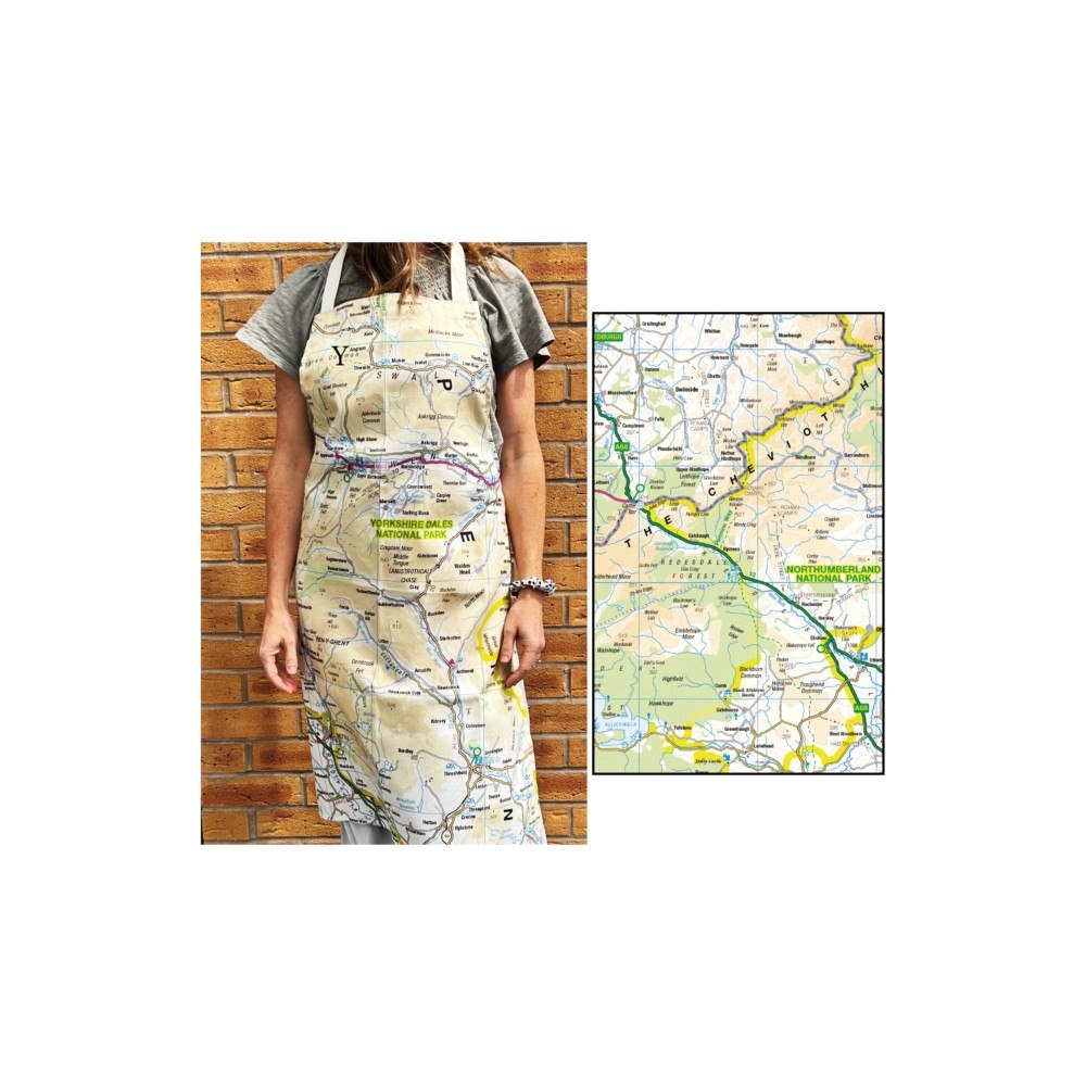 The Sugar Shed OS Map Adult Apron - Northumberland National Park