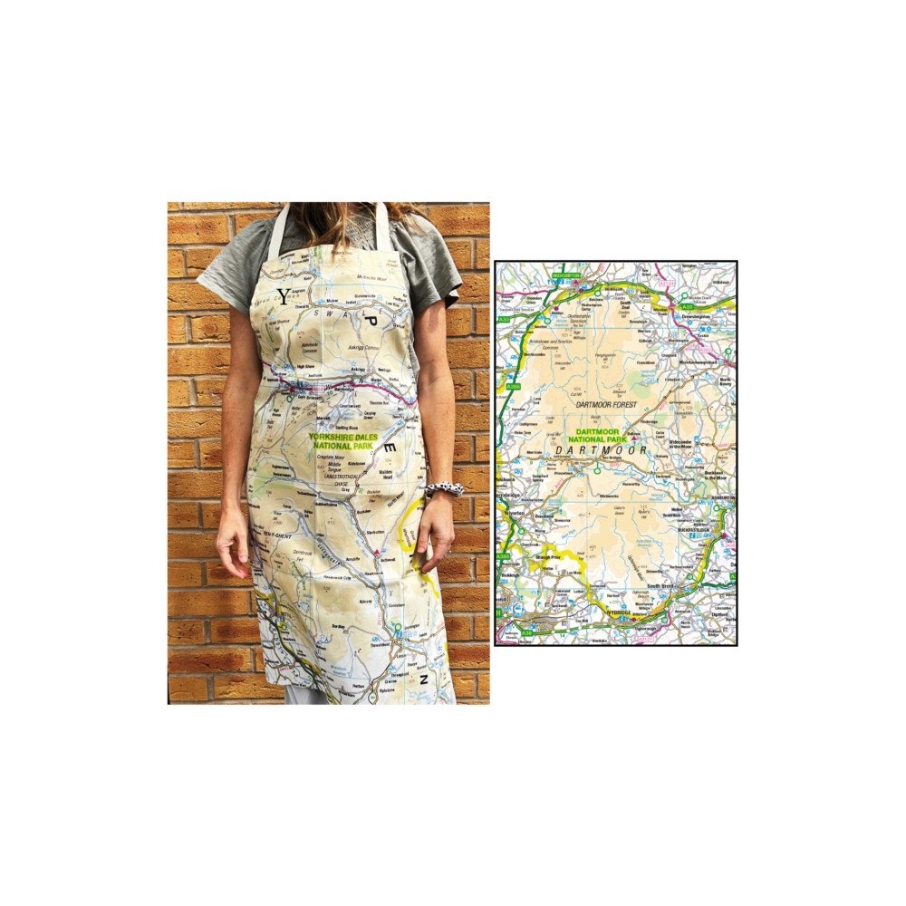 The Sugar Shed OS Map Adult Apron - Dartmoor National Park