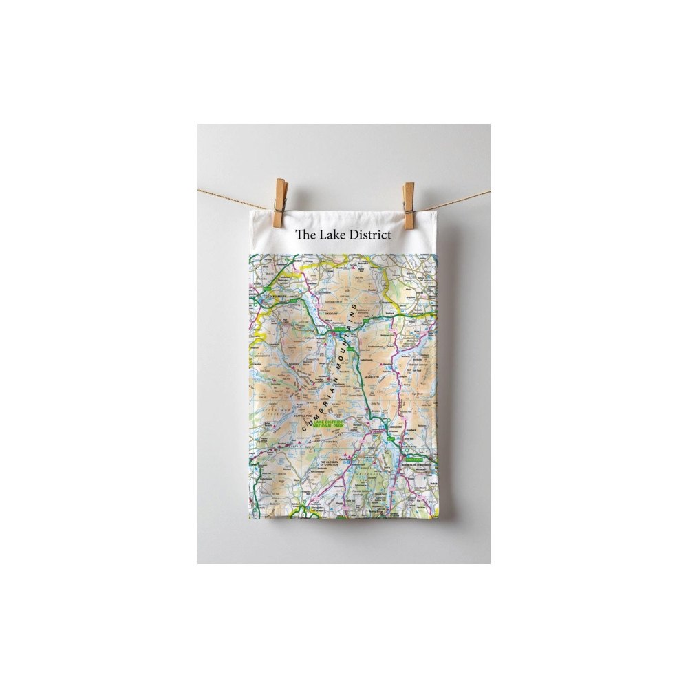 The Sugar Shed OS Map Tea-towel - Lake District National Park
