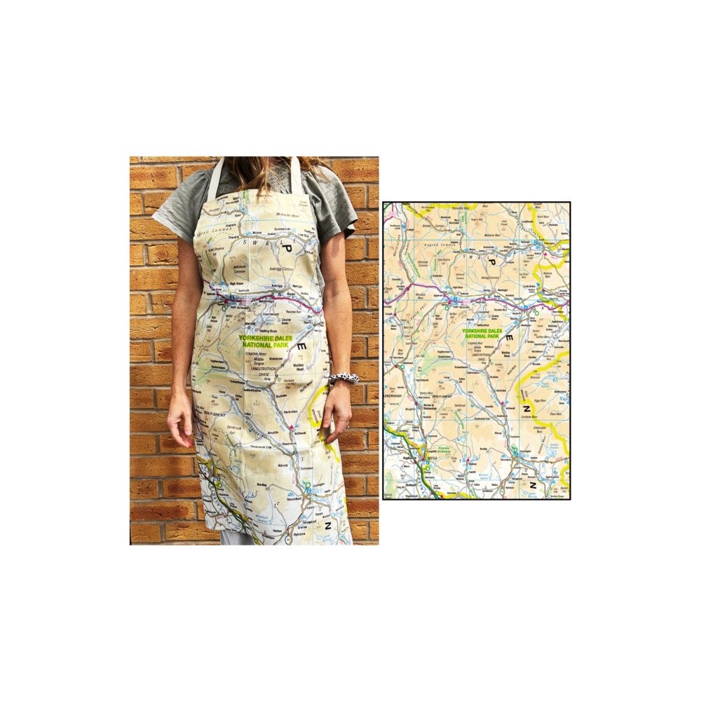 The Sugar Shed OS Map Adult Apron - Yorkshire Dales National Park
