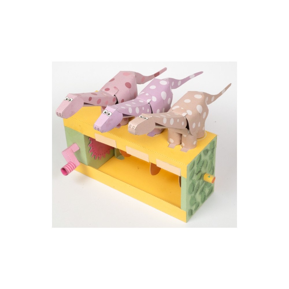 GO ON MAKE ME Diplodocus Dance -Rob Ives Paper Animation Kit