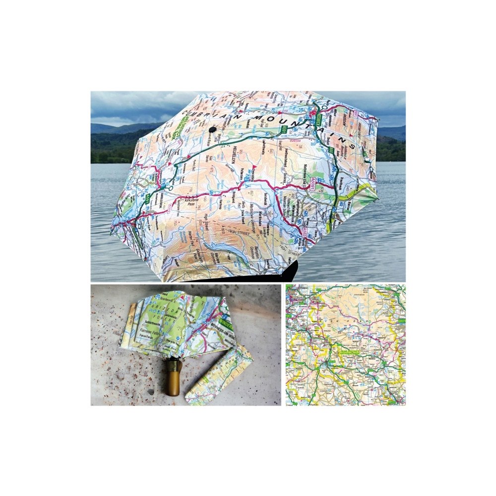 The Sugar Shed OS Map Premium Umbrella - Peak District National Park