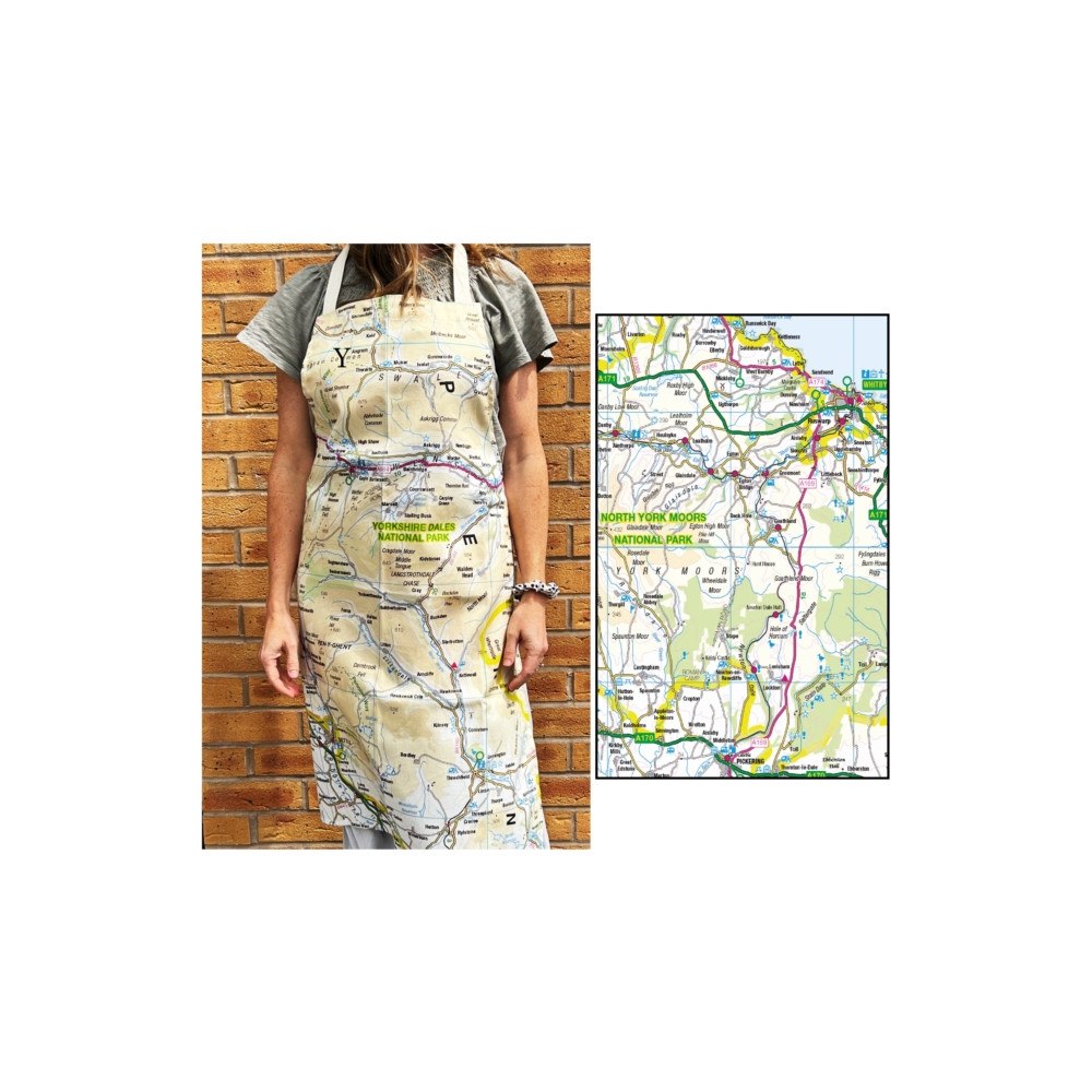 The Sugar Shed OS Map Adult Apron - North York Moors National Park