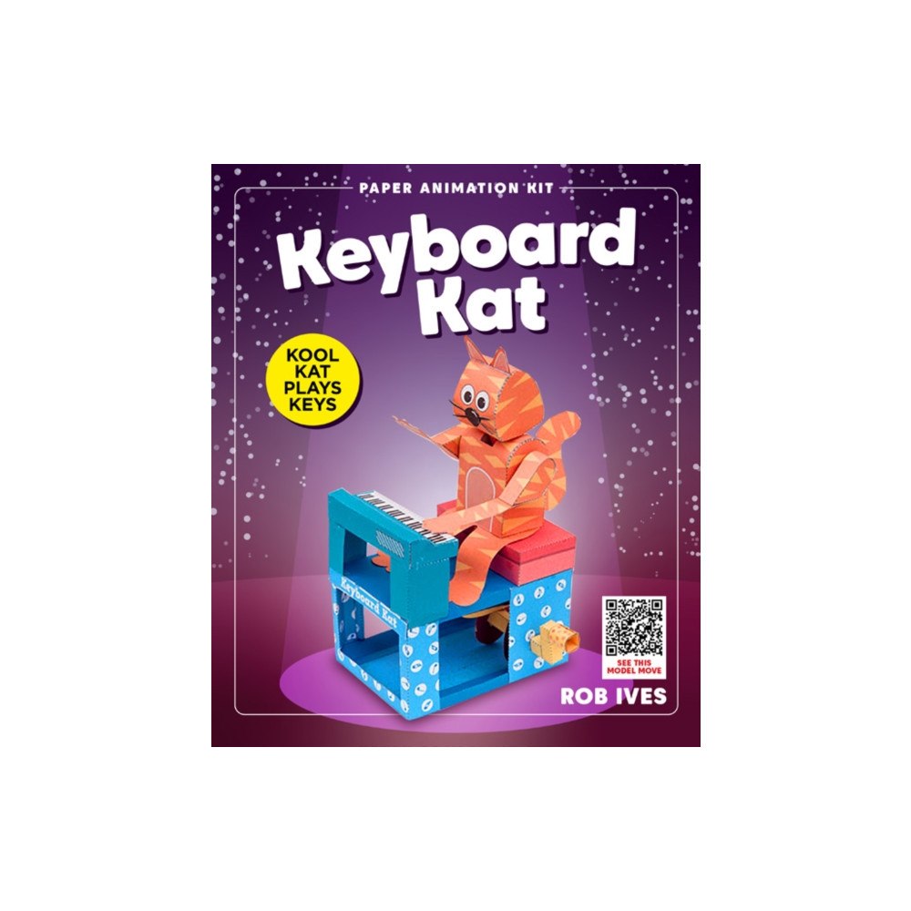 GO ON MAKE ME Keyboard Kat -Rob Ives Paper Animation Kit