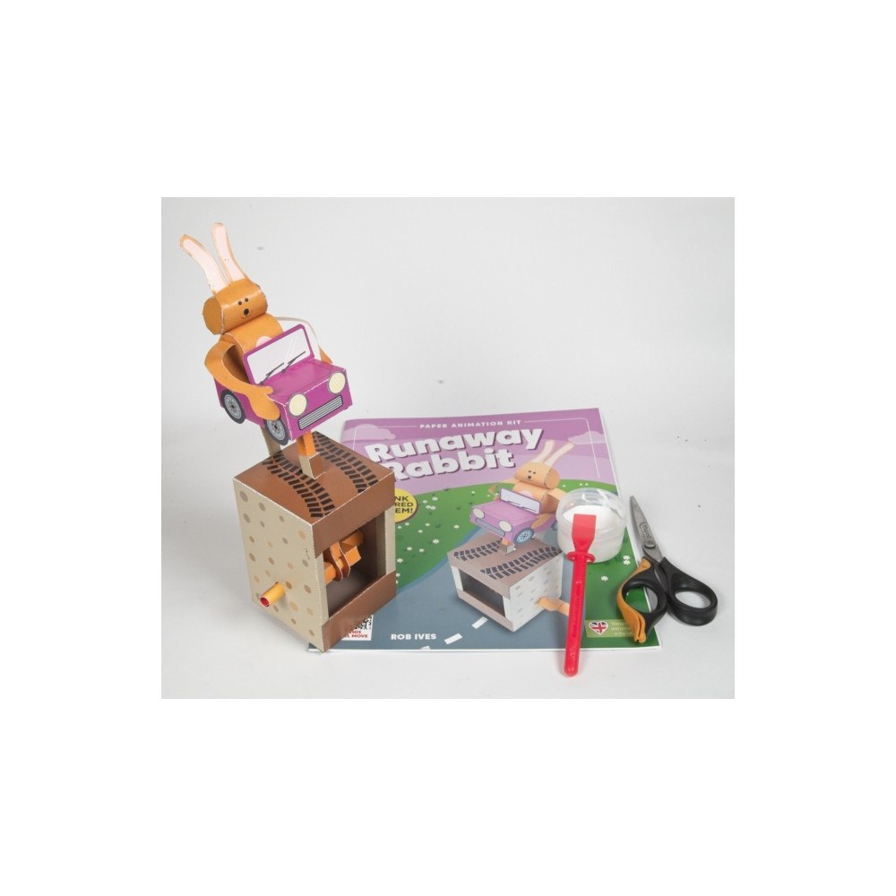 GO ON MAKE ME Runaway Rabbit -Rob Ives Paper Animation Kit