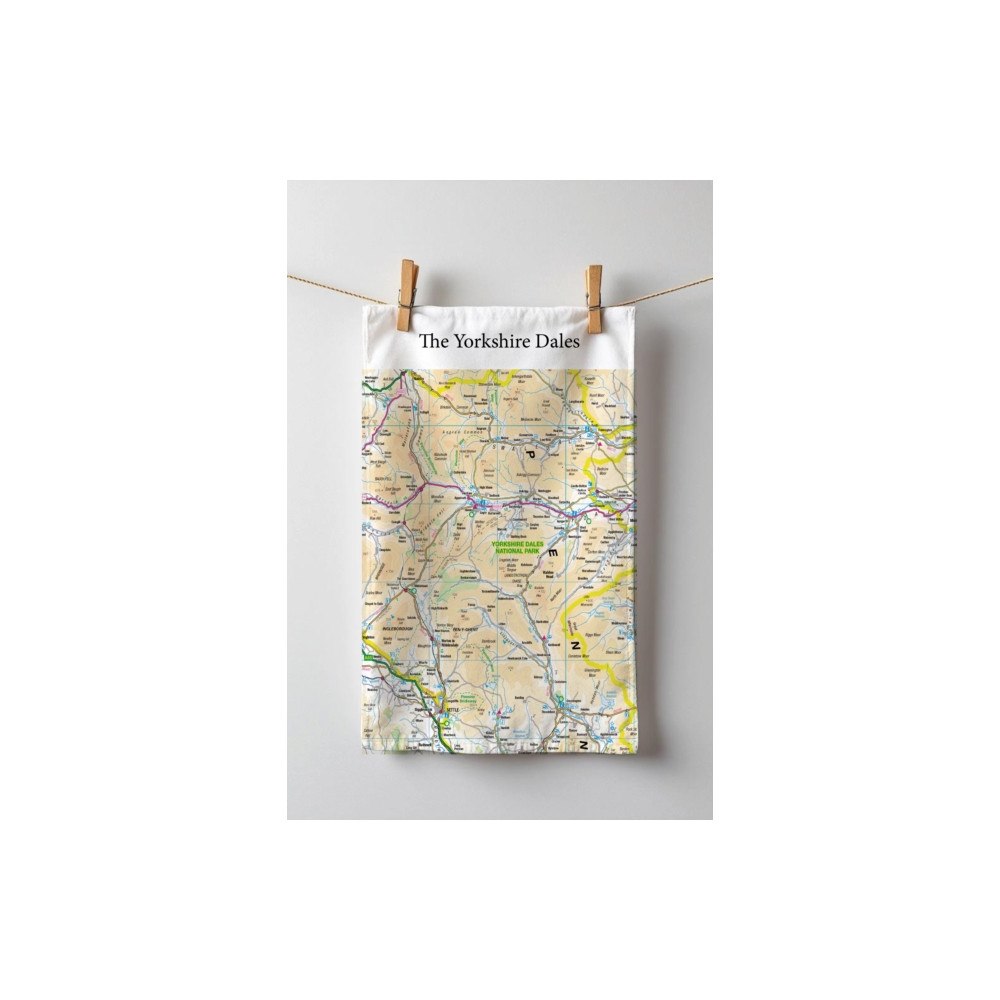 The Sugar Shed OS Map Tea-towel - Yorkshire Dales National Park
