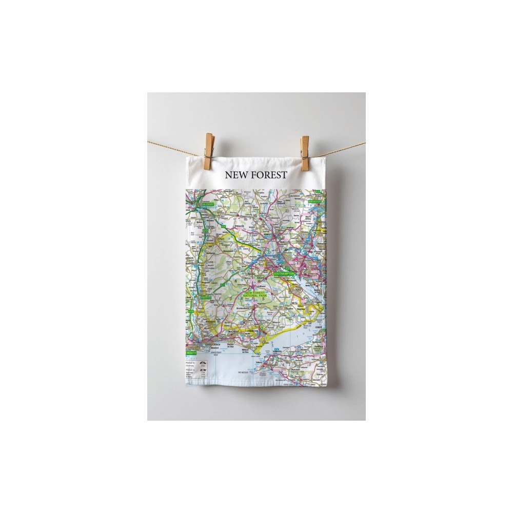 The Sugar Shed OS Map Tea-towel - New Forest National Park